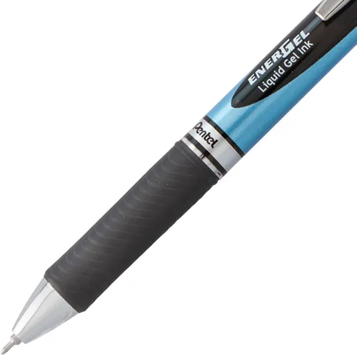 Vista 4 de Pentel EnerGel RTX - Bolígrafo retráctil de gel líquido, punta de aguja de 0.02 pulgadas, línea fina, tinta negra, paquete de 12 cajas con ventana