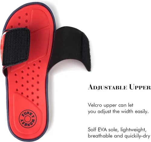 Vista 5 de FUNKYMONKEY - Sandalias deslizantes ajustables para hombre