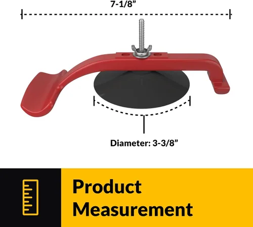 Vista 2 de Suck N Clamp Abrazadera ajustable para tazas, material de acrilonitrilo butadieno estireno, 7-1/8 pulgadas de largo, 3-3/8 pulgadas de diámetro