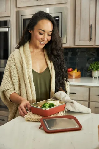 Vista 2 de Klean Kanteen Rise Food Box – Recipiente reutilizable para alimentos para preparación de comidas, almuerzo y más – Construcción de acero inoxidable