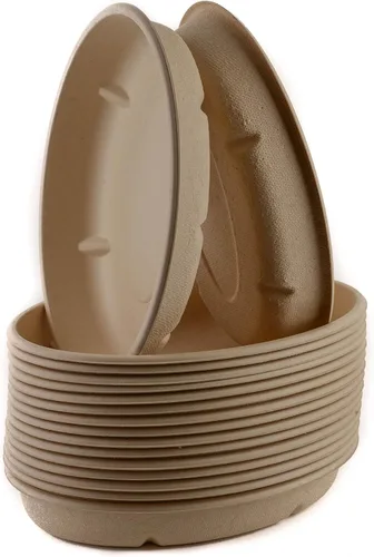 Vista 3 de Cuencos compostables para burrito de 32 onzas (paquete de 125) – 100% biodegradables naturales de caña de azúcar, bagazo, fibras de bambú