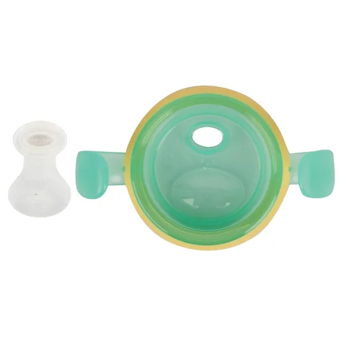 Vista 7 de The First Years Vasos de entrenamiento de boquilla suave para niños pequeños, diseño de leopardo y tucán, copas para beber con temática de selva