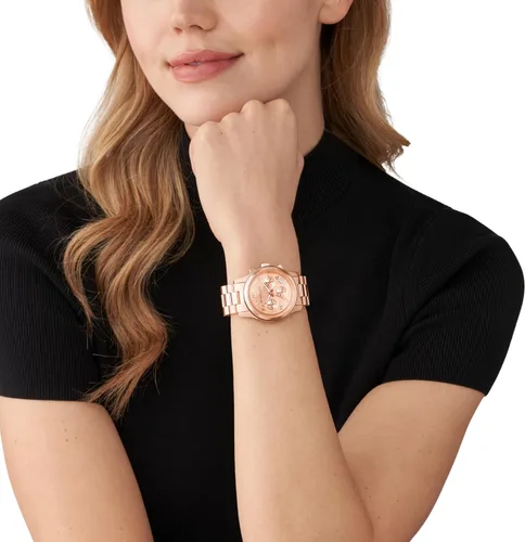 Vista 6 de Michael Kors Runway - Reloj de acero inoxidable para mujer, con banda de acero, cerámica o silicona