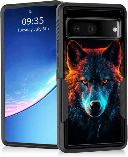 Vista 105 de Funda para Pixel 7a, resistente de doble capa híbrida de policarbonato duro de goma suave a prueba de golpes para Google Pixel 7A 6.1 pulgadas