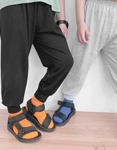 Vista 8 de Pantalones de harén modal para bebés pequeños y grandes de 18 meses a 7 años