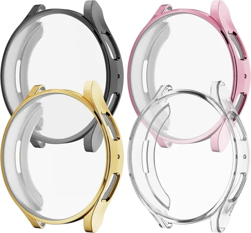 Vista 13 de Rc-Z para Samsung Galaxy Watch 5/Galaxy Watch 4 de 40 mm, paquete de 4 fundas de TPU suave con cubierta completa para la cara, protector de pantalla