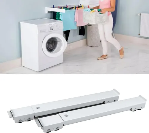 Vista 4 de TOPINCN 2pcs Washing Machine Mobile Roller Heavy Duty Washing Machine Mobile RollerStable Base Non Slip Pads