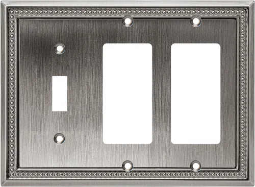 Vista 41 de Henne Bery Sunken Pearls Placa de Pared Decorativa de Servicio Pesado Placa de Interruptor Cubierta de Tomacorriente