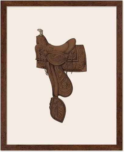Vista 13 de Poster Master Póster vintage de cuero para silla de montar, estampado retro de vaquero, arte de silla de montar, diseño occidental, impresión