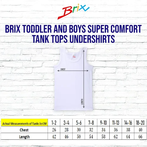 Vista 7 de Brix Camiseta sin mangas para niños, sin etiquetas, 100% algodón, súper suave, paquete de 4 novedades.