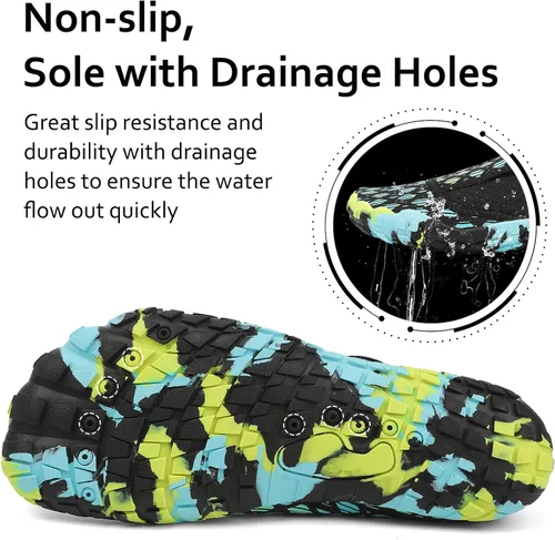Vista 5 de Zapatos de agua para hombre y mujer, secado rápido, para natación, playa, piscina, calcetines de yoga para senderismo, caminar, buceo, surf