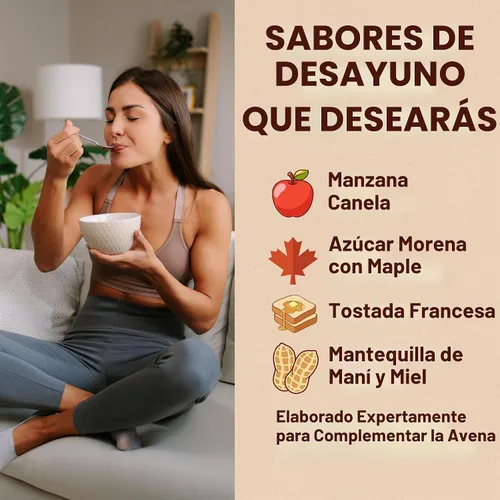 Vista 4 de PEScience Protein4Oats Protein for Oatmeal, Apple Cinnamon, 12 Servings
