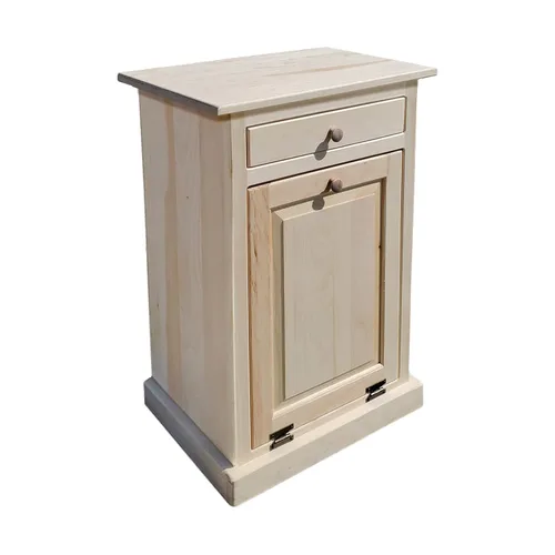 Vista 14 de Peaceful Classics Gabinete de basura – Armario escondido hecho a mano para botes de basura – Papelera decorativa para baño, papelera de oficina