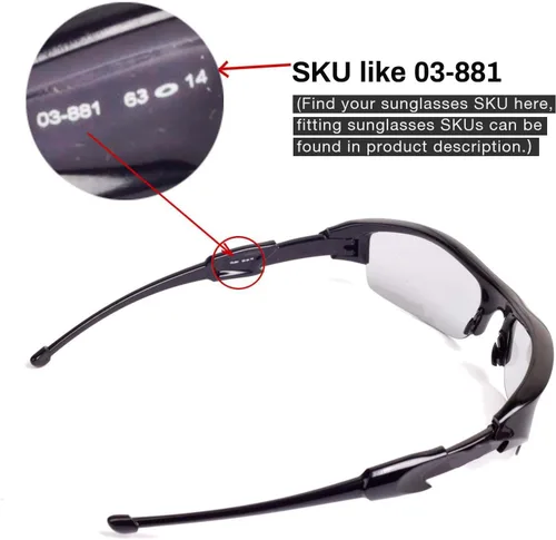 Vista 4 de Walleva Replacement Lenses And Rubber Kit For Oakley Flak Jacket Sunglasses - Multiple Options Available