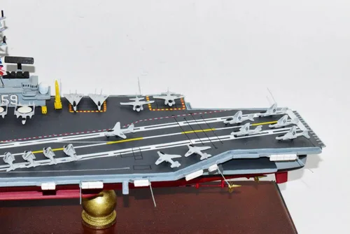 Vista 4 de USS Forrestal CV-59 Modelo de portaaviones, Marina, Modelo a escala, Clase Forrestal, Caoba