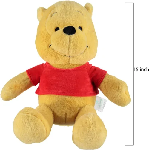 Vista 2 de Disney - Peluche oficial de Winnie The Pooh para niños, personaje de peluche con textura esponjosa y detalles bordados, orejas flexibles, de felpa