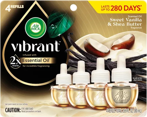 Vista 2 de Air Wick Aceites perfumados 0+4 Recarga de vainilla dulce y manteca de karité