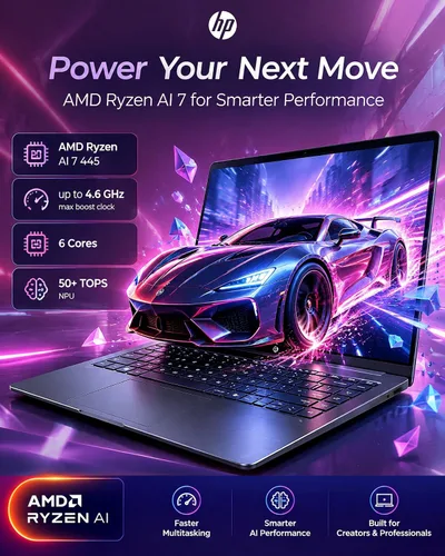 Vista 2 de HP OmniBook - Computadora portátil con pantalla táctil, 16 GB DDR5 RAM 1 TB