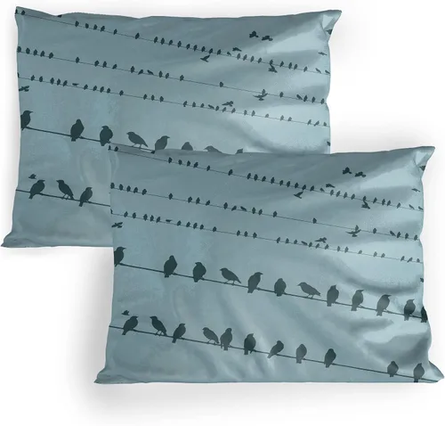 Vista 31 de Lunarable Juego de 2 fundas de almohada de caricaturas, automóvil deportivo de velocidad moderna, imagen exquisita del automóvil, ropa de cama