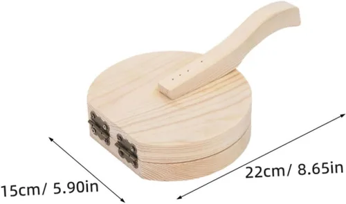 Vista 2 de STOBAZA Prensador de masa de madera para hacer albóndigas, herramienta de prensado para varias formas