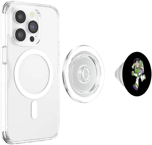 Vista 4 de Disney Pixar Toy Story 4 Here Comes Buzz Lightyear PopSockets MagSafe PopGrip para iPhone