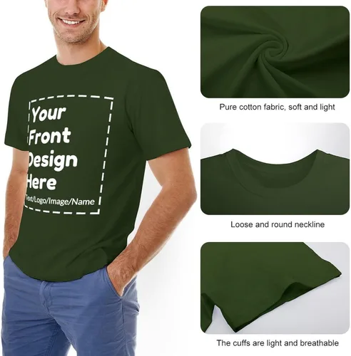 Vista 5 de Camiseta personalizada para hombres y mujeres, camisetas personalizadas para imprimir tu imagen, texto, logotipo, unisex para adultos