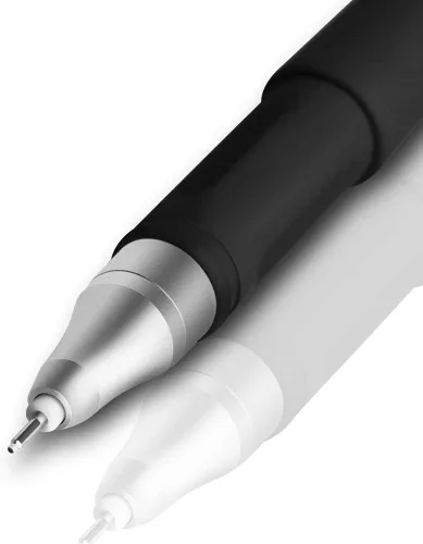 Vista 2 de Bolígrafos de tinta de gel, punta ultrafina de 0.016 in, bolígrafo de repuesto estándar de tinta negra, juego de 12 unidades, 382 (negro, 0.4) 0.4