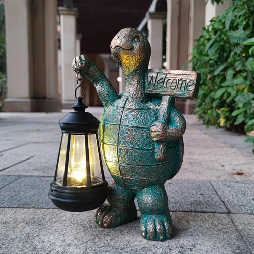 Vista 8 de JOYBEE Estatuas de Jardín Gnomos con Linterna Solar Decoración Exterior - Gnomos Figuras Solares Luces Decoraciones para Patio Jardín Césped