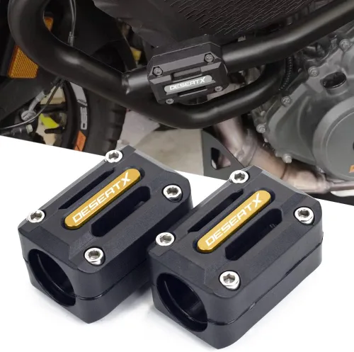 Vista 6 de 2021 2022 para Ducati Desert X DesertX Accesorios de motocicleta Protector de motor Barra de choque Protección Bloque de parachoques Titanio