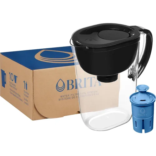 Vista 17 de Jarra con filtro de agua Brita Everyday Elite, elimina el 99% del plomo, incluye 1 filtro, capacidad de 10 tazas, color negro