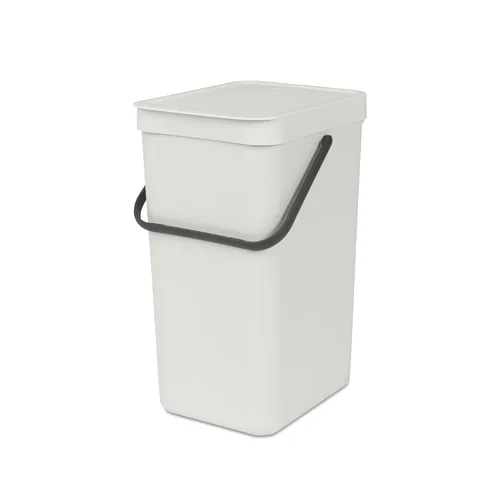 Vista 13 de Brabantia Sort & Go Cubo de Reciclaje 3.2 Galones (Verde Jade) Cubo de Basura de Plástico Eficiente en Espacio con Asa, Tapa Removible y Que