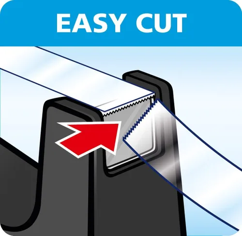 Vista 6 de tesa Film Easy Cut - Dispensador de escritorio para el hogar y la oficina para cinta adhesiva para uso en casa y oficina, color negro, para tamaños