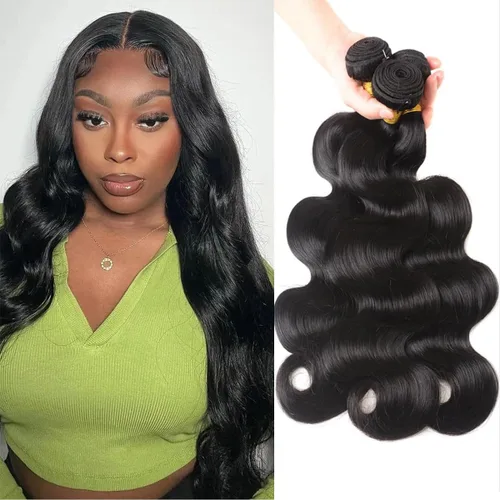 Vista 7 de 3 manojos de cabello humano 12A, ondulado, 100% sin procesar, cabello humano virgen brasileño de tejido rápido (14, 16, 18 pulgadas)