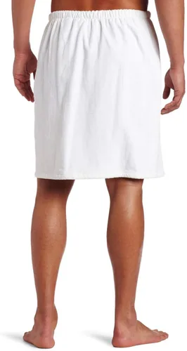 Vista 2 de Robe Sale Toalla de terciopelo de rizo de algodón para hombre, XXL, color blanco