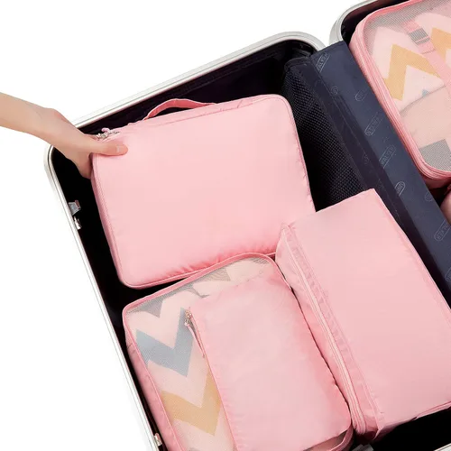 Vista 6 de BAGAIL - Conjunto de 7 u 8 bolsas y maletines organizadores de equipaje, ideales como accesorios de viaje