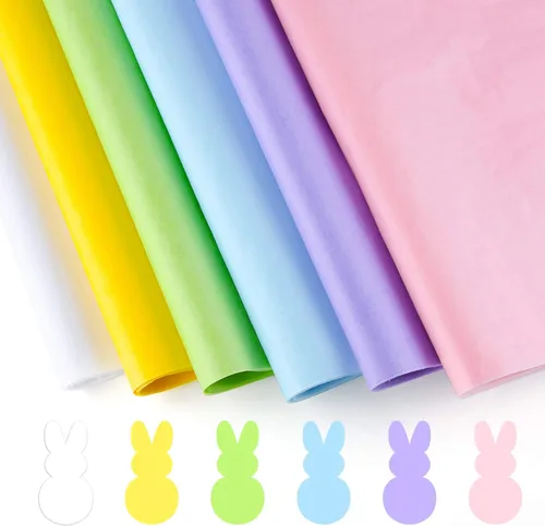 Vista 22 de CHRORINE 60 hojas de papel de seda de San Valentín, 6 diseños, papel de regalo para el día de San Valentín, decoración de manualidades de fiesta