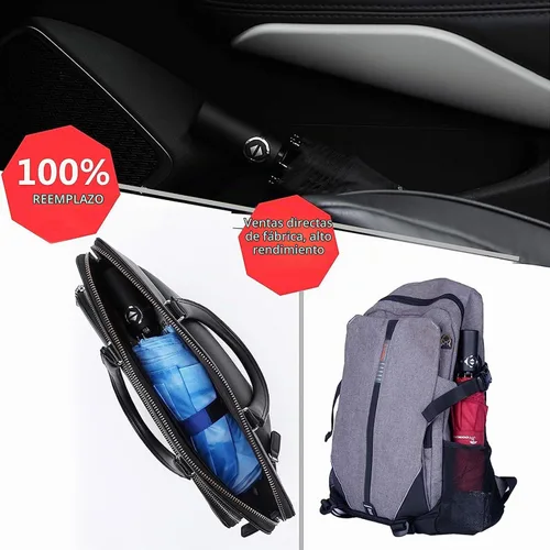 Vista 6 de SY COMPACT - Paraguas de viaje automático resistente al viento - Tienda de fábrica Purple Flower