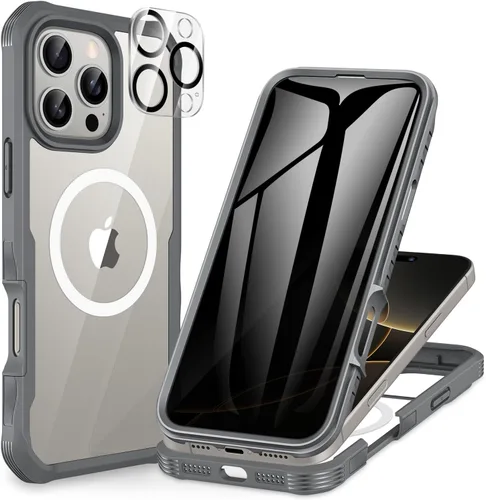 Vista 130 de CENHUFO Funda de privacidad para iPhone 11 Pro, funda de cuerpo completo con protector de pantalla de privacidad de vidrio templado 9H integrado