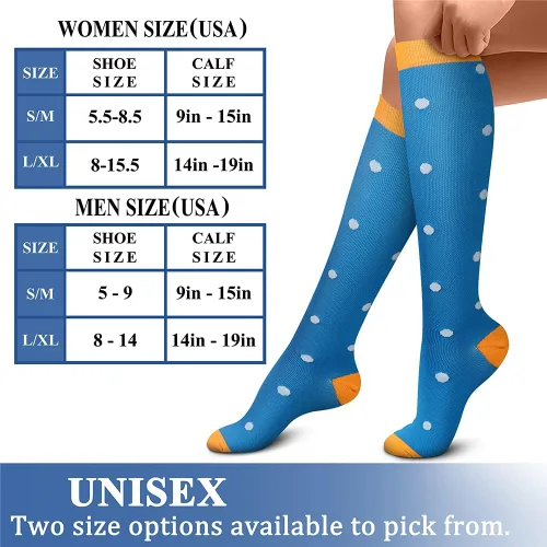 Vista 6 de CHARMKING - Calcetines de compresión para mujeres y hombres 6 pares 15-20 MMHG ideales para hacer deporte correr para viajes en avión otorgan