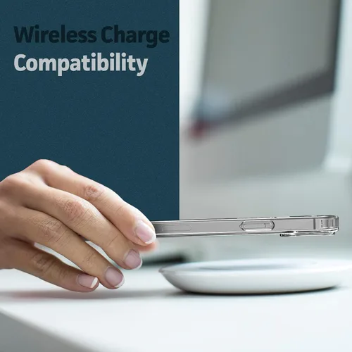 Vista 4 de ENCASED Funda transparente para iPhone 14 Pro Max con tarjetero compatible con Magsafe Incluye cartera de cuero y protector de pantalla de vidrio