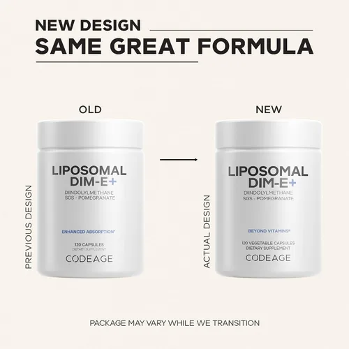 Vista 3 de Codeage Suplemento DIM liposomal – 4 meses de suministro de vitaminas DIM y SGS, granada, brócoli, isómeros de vitamina E tocoferoles