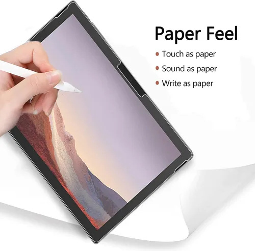 Vista 2 de Megoo Paperfeel - Protector de pantalla mate para Microsoft Surface Pro 7 Plus, 7/6, 5, 4, 3, 12.3 pulgadas, paquete de 2 películas antirreflejos