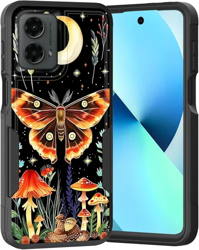 Vista 15 de para Moto G Play 4G 2024, funda de dos capas híbrida resistente y a prueba de golpes, PC duro + silicona suave protectora para Motorola Moto G Play