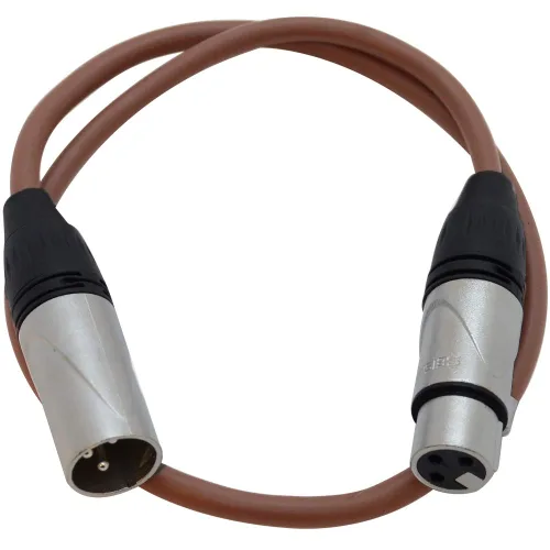 Vista 2 de Seismic Audio SAXLX-2Brown-Paquete de 6 cables de conexión XLR de 2 pies marrones - Cables de micrófono - Cables XLR macho a hembra - 2 pies