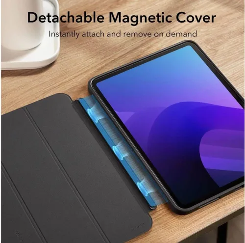 Vista 3 de ESR Funda para iPad (A16) de 11ª/10ª generación (2025/2022), cubierta magnética desmontable, soporte triple inteligente con parte trasera rígida