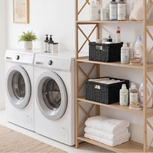 Vista 6 de StorageWorks Cesta de mimbre con asa, cestas de almacenamiento de mimbre para organizar, cestas de almacenamiento decorativas para estantes, cuerda