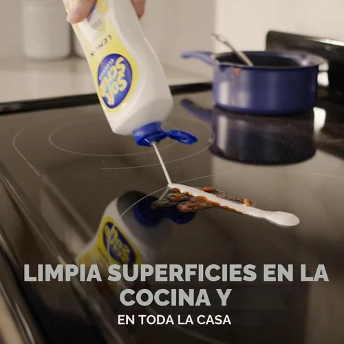 Vista 4 de Soft Scrub Limpiador de superficies multiusos, limón, 36 onzas líquidas