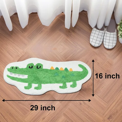 Vista 2 de Alfombras de baño, bonita alfombra de baño con forma de animal, no sorbe, absorbente, divertida decoración, alfombra de baño para baño, bañera