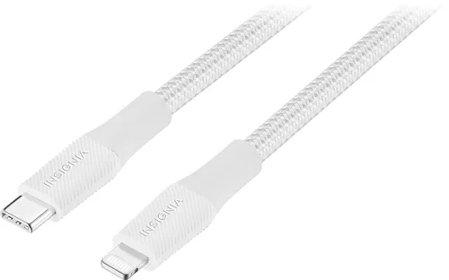 Vista 3 de Insignia Cable Lightning a USB-C de carga y sincronización de 10' - Gris Luna - Modelo: NS-MLC1021MG gris (Moon gray)