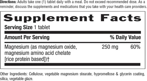 Vista 7 de Country Life Magnesio quelado 250 mg, 90 tabletas